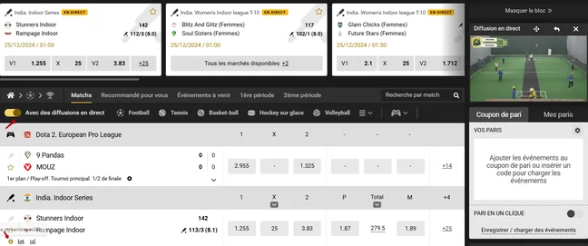 Malbet bf paris en direct